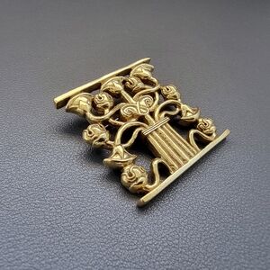 1995 MMA Metropolitan Museum of Art Gold Architectural Brooch